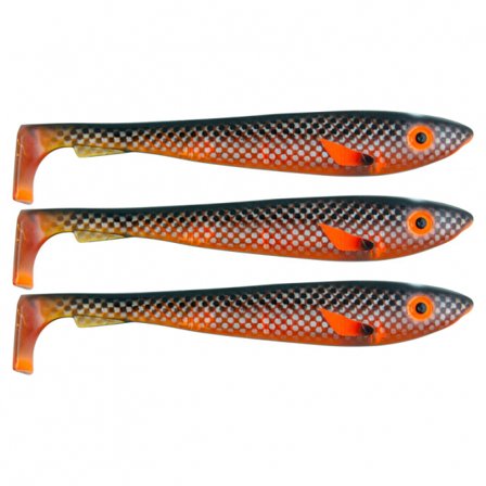 Svartzonker McRubber Flash Shad 17cm (3-pack) - Black Back Motoroil