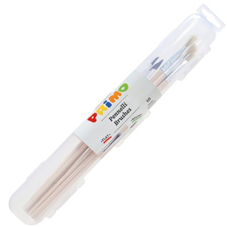 Primo Brushes Round/flat tip 10-set Acrylic/Oil
