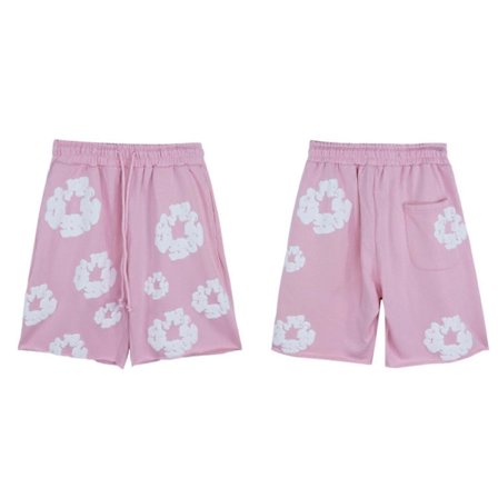 Hot 2025 Donim Tears Kapok Print Unisex Casual Shorts rosa