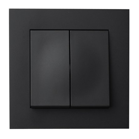 Elko EKO09851 Strømbryter dobbeltrapp, rask tilkobling Svart, Strømbrytere & vegguttak