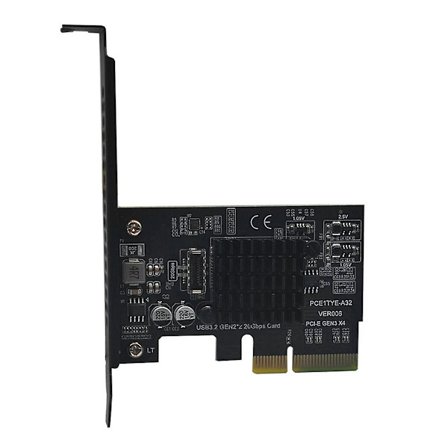 USB3.2 Utvidelseskort GEN2X2 20Gbps PCIE 4X Adapter TYPE-C Front A-KEY/TYPE-E