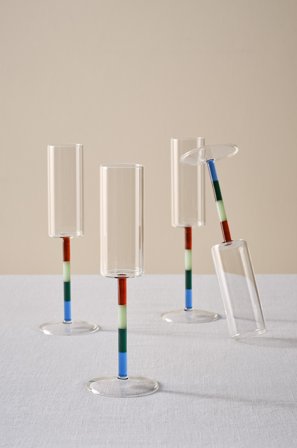 Jotex - Champagneglass 4-pakning Transparent/multi - MILANO - Kjøp Champagneglass hos Jotex