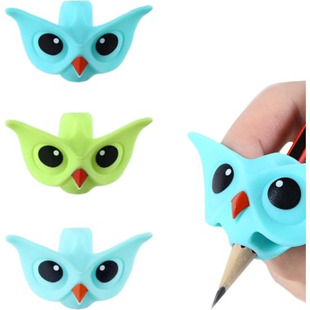 Ugle Blyantgreb Pennegreb korrektor dyr Blyantgreb Blyantholder Posture Korrektion Træning Skrivehjælpemidler til førskolebørn med særlige behov (3 