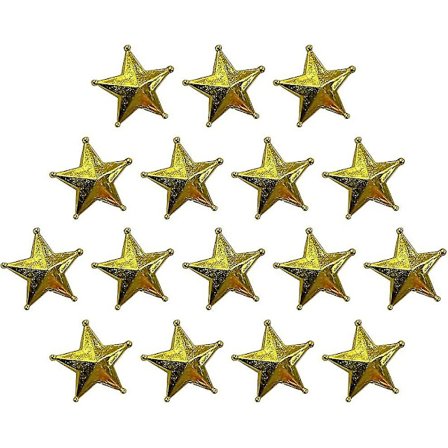 Gullstjerne Topp for Lite Juletre - 50 stk Mini Stjerne Juletre Topper