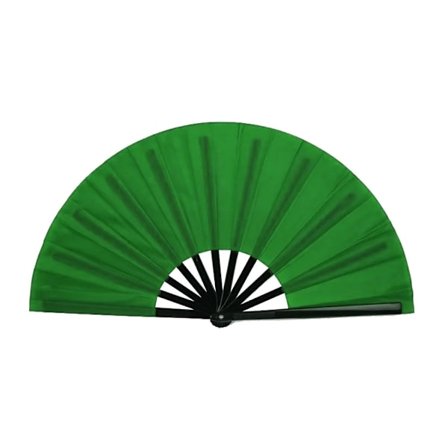 Grønn Solfjær - Ensfarget - Ekstra stor 33cm - Teater - Plastbase