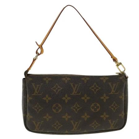 Louis Vuitton Vintage, Pre-owned Pochette Accessoires Monogram Bag Bruin, Dames, Maat:ONE Size,leer