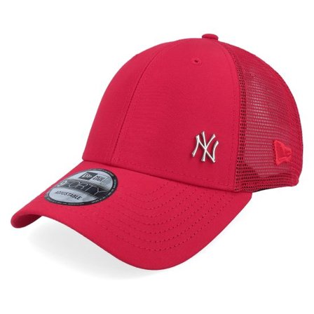 New Era - MLB Röd trucker Keps - New York Yankees Flawless 9FORTY Scarlet Trucker @ Hatstore