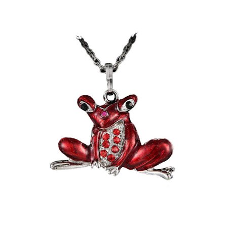 Kaulakoru - Punainen sammakko - 70 cm kaulakoru