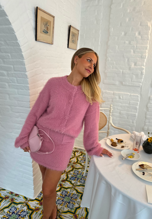 Josefin Lavold X Bubbleroom - Josefin Fluffy Skirt - Pink - Kläder