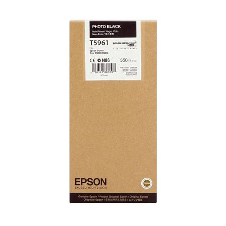 EPSON Bläckpatron, T5961, fotosvart, singelförpackning, C13T596100 - Lyreco - Toner och bläck - Bläckpatroner - Bläckpatroner Epson