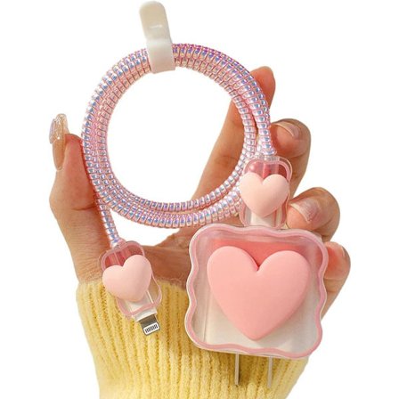 5 i 1 DIY 18W 20W Hjärtaformad Skyddande Datakabel USB-Laddare