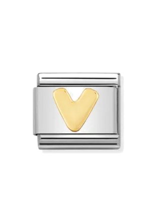 Letter 18k Gold V