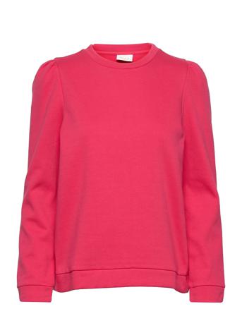 Virustie L/S Sweat Top Sweat-shirt Tröja Rosa Vila
