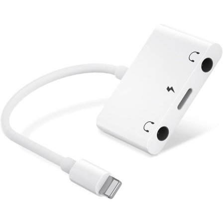 CASA Lightning høretelefoner til 3,5 mm lydadapter, 3 i 1 ekstra Audi