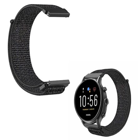 Fossil Gen 5 nylon klockarmband - svart
