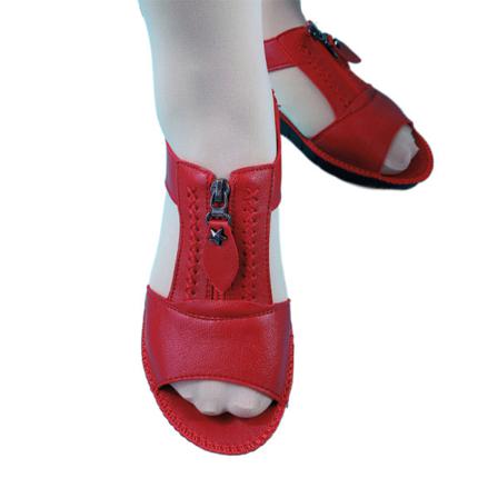 Kvinnor Ankelrem Platta Sandaler Lädersandal Med Öppen Tå