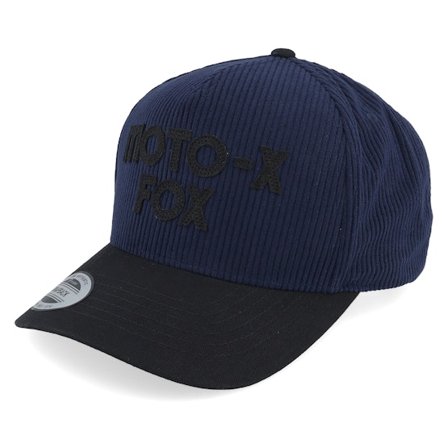 Fox - Zwart adjustable Cap - Moto-x Corduroy Hat Midnight A-Frame Adjustable @ Hatstore