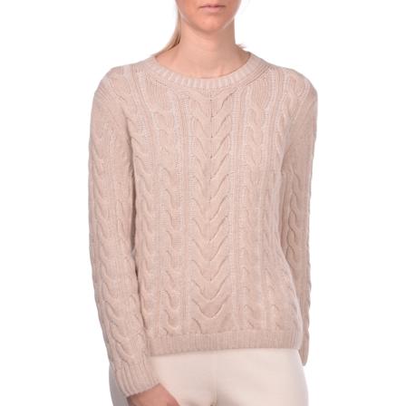 Paolo Fiorillo Capri, Round-neck Knitwear Beżowy, Kobieta, Rozmiar: M