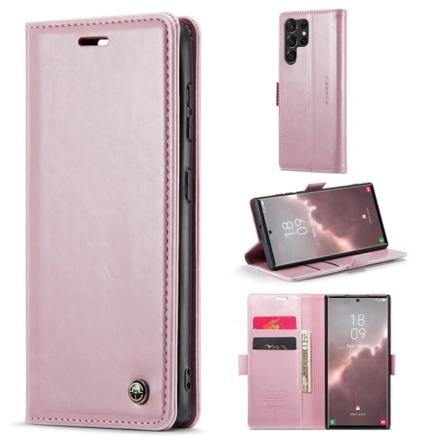 CASEME Samsung Galaxy S23 Ultra Fodral Wax Textur Roséguld