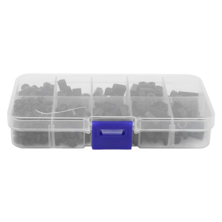 300 st Nylon Distansmutter Skruv F F F M M3 Distans för Flera Syften (Svart)