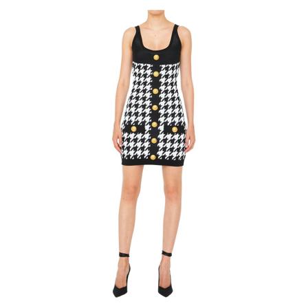 Balmain, Dress Yf 1R4036Kc 17 Czarny, Kobieta, Rozmiar: S