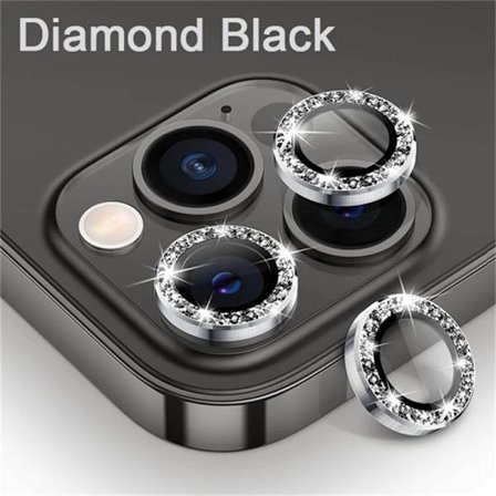 Metall Kameraskydd kompatibelt med IPhone 16 15 11 12 13 14 Pro Max 16 15 Plus Diamantring Lins Glas kompatibelt med Iphone 16 Pro Max Tillbehör
