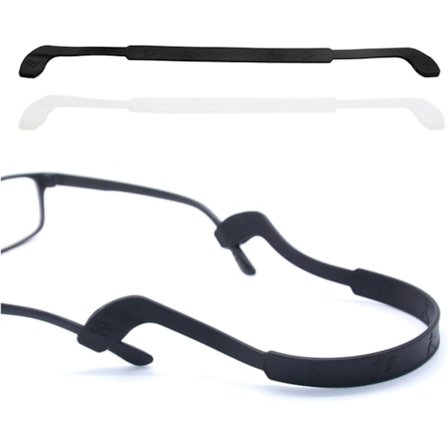 2 kpl (valkoinen/sininen) silmälasien hihna, liukumaton silikoni silmälasien hihna
