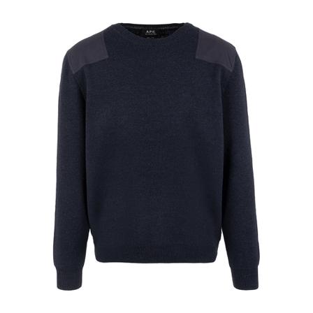 A.p.c., Round-neck Knitwear Blauw, Heren, Maat:L