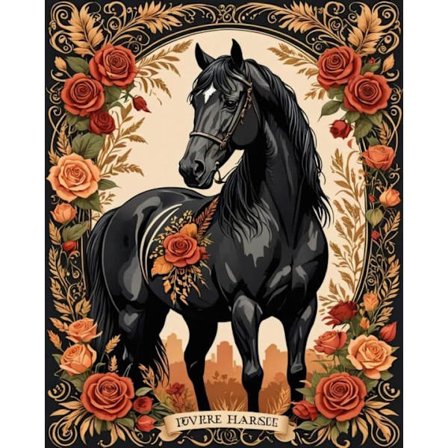 Svart Häst Affisch A4