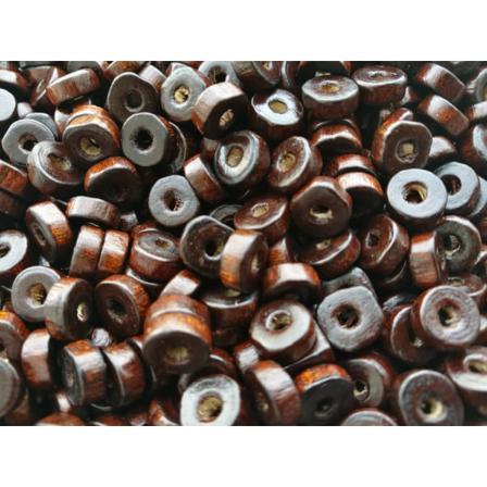 600 St Träpärlor I Brunt 8×3,5 Mm