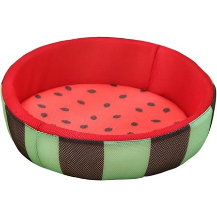 Söpö vesimeloni kuvio pyöreä viilentävä kissa ja koira sänky lemmikki matto verkko helppo puhdistaa pehmeä alusta pestävä naarmuuntumaton tukeva, koko