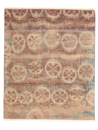Hand Knotted Oushak Indo Rug 256X306 Wool Brown/Orange Large