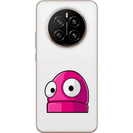 Yhteensopiva Puhelinkuori Honor Honor Magic7 Pinkki sarjakuvahahmo suurilla silmillä leikkisässä ja humoristisessa tyylissä