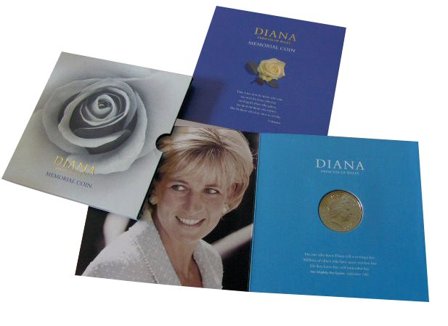 England - Prinsesse Diana mønt - Flot møntfolder