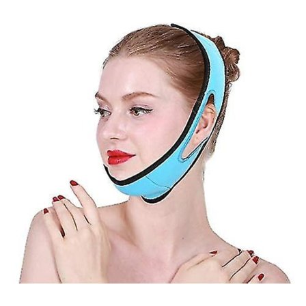Justerbar ansigts slankende maske, v-linje maske kompression dobbelt hage rem åndbar v-linje løftende maske hage op