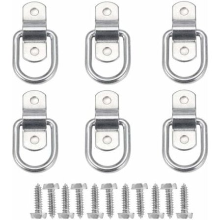 TS-6 stk. D-ring Festepunkt Lastanker Tilhengeranker Smidd D-ring med 12 Skruer for Sikring av Last i L