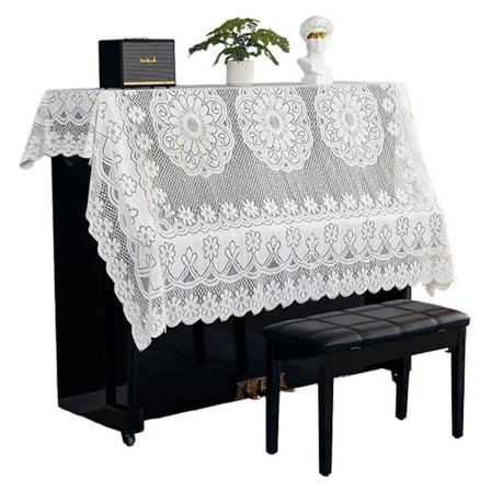 Klaverbetræk Top støvbetræk til klaver med skammelbetræk og beskyttende tilbehør til klaverpleje