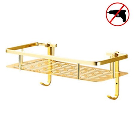 Duschhylla Hylla Dusch Badrum Rektangulär Hörnhylla Guld KLB