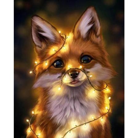 Diamond Painting 30x30 Cm Räv Diamantmålning Diy Multifärg