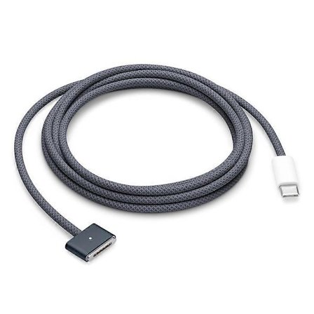 För MacBook 2m 140W Kompatibel med MagSafe 3 Flätad Sladd USB-C till Magnetisk Laddningskabel