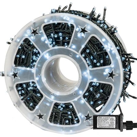 Udendørs lyskæde, 1000 LED 100 meter, Plug-in model Hvid[mo]