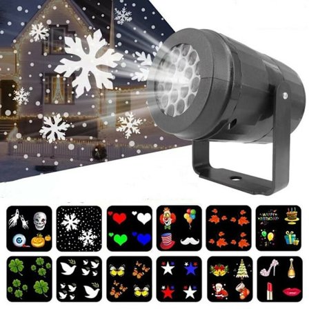 Led udendørs juleprojektor, Halloween projektorlampe 6 dias juledekorativ oceanbølge lampe, til feriefestdekoration KLB