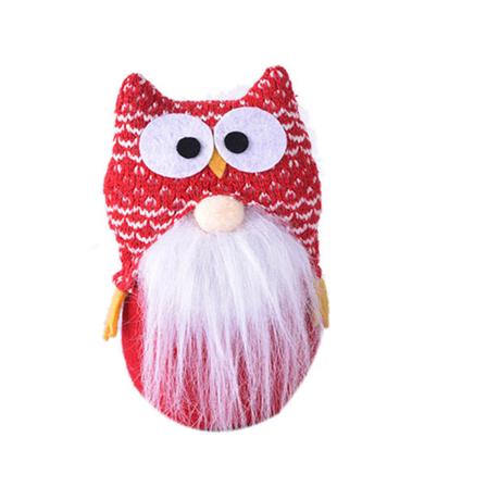 Søt julen Plysj Ugle Gnome Stående Figur Morsom Hjem Feriedekorasjon Farmhouse Kjøkken Ornamenter