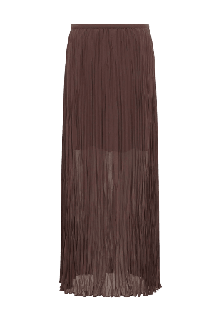 French Connection Saylor Pleated Overlay Skirt Kjolar Dam Brun XXL