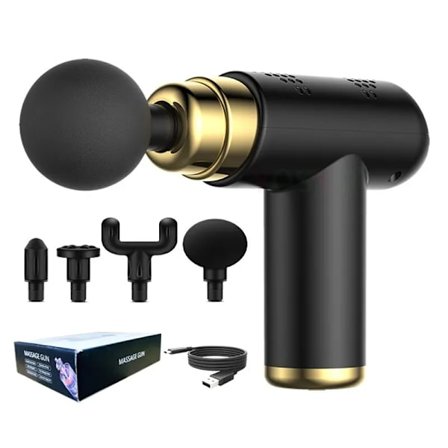 Bärbar Mini Massagepistol Ansiktsmassagerare För Kropp Nacke Djupvävnad Muskelavslappning Gikt Smärtlindring Kroppsmassagerare~03106