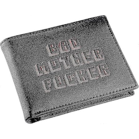 Officielt Licenseret Sort/Rød Broderet Bad Mother Læderpung [DB]