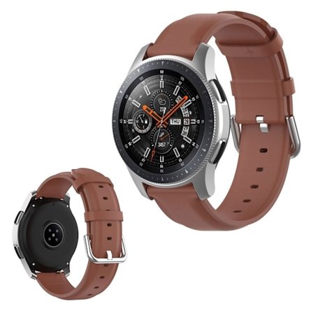 Genuine leather watch band for Samsung and Huawei watch - Brown