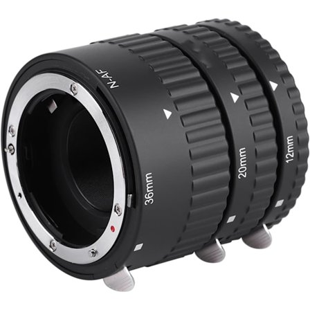 INF Auto-Focus Macro Extension Tube Set, 12mm 20mm 36mm Auto Focus Macro Extension Tube Adapter Ring för Nikon