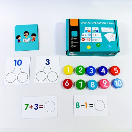 Pædagogisk trætalbræt til børn - Matematik- og logiklæringslegetøj, fødselsdagsgave - Fantastisk til gave!