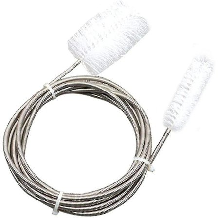 Rensebørste til vandrør, fleksibel afløbsbørste, rustfrit stål fjeder (FMY)